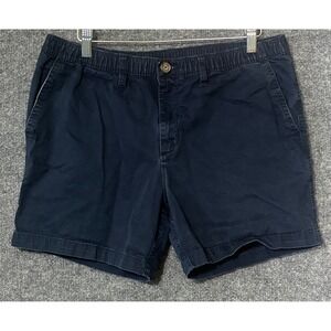 Chubbies Mens Large Shorts Navy Blue Elastic Waist Stretch Casual 5.5" Inseam